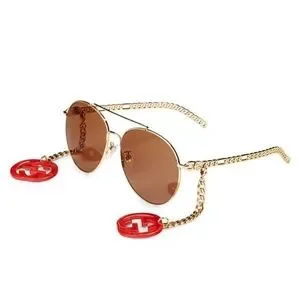 Gucci | Accessories | Gucci 6mm Gg Charm Aviator Sunglasses 